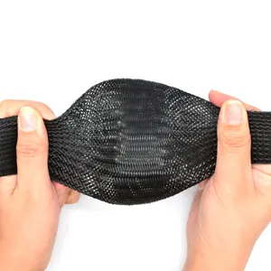 PET Expandable Sleeving for Electrical Cable Management Wire Protecting braided textile accessories 25mm jacquard webbing