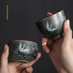 Tasse à thé artisanale Rui He Chengxiang en poterie rustique, cuite au four, style vintage, tasse de maître individuelle pour la dégustation des parfums - Product Image 4