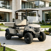 Voiture de golf électrique tout-terrain Rainbow 72V certifiée CE, freins à disque, 2 places personnalisées avec benne arrière hydraulique, autonomie 70-90 km