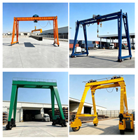 Grue portique mobile à double poutre sans rail sur pneus 8T 10T 12T, directement fournie pour les entrepôts de transfert logistique