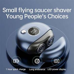 <b>Men</b> UFO Electric Shaver Mini Travel Portable <b>Razor</b> USB Rechargeable Small Waterproof Flying Saucer Body Hotel - Product Image 2