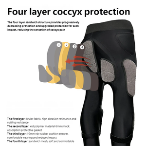 OSCR Segurança Esportiva Respirável Spandex Protetores De Esqui Anti-Queda Protetores De Joelho Quadril Desgaste Interno Ass Pad Equipamento De Esqui - Product Image 4