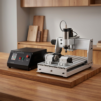 Hobby Mini CNC 3020 1.5KW Spindelmotor + 1.5kW VFD Inverter Desktop Kleine CNC Router 4-assige voor Hout, Messing, Aluminium, Acryl