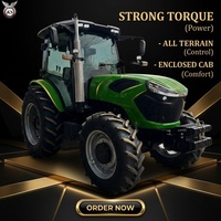 Nouveau Tracteur 4x4 Automatique Haute Passeabilité Forte Adaptabilité Châssis Épais Connexion Solide Pompe 100-120 CV Diverses Applications Agricoles