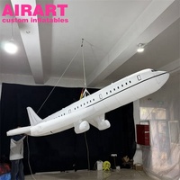 Accessoires de spectacle : Avion gonflable blanc, Modèle d'avion gonflable pour spectacle aérien