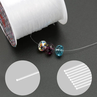Fil de pêche transparent en plastique cristallin pour la fabrication de bijoux, sans élastique, pour la création de bijoux, fil pour bijoux