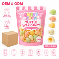 Bonbons en cire amusants pour enfants, en forme d'animaux, 500g, bonbons liquides à la tortue, bonbons en cire à mâcher en bouteille