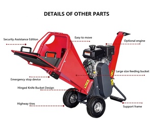 Cây máy gỗ chipper xăng động cơ gỗ chipper Shredder pto Máy kéo gỗ chipper Máy gỗ chipper - Product Image 5