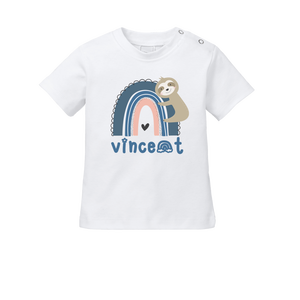 Baby T-Shirt Printed With Name <b>Rainbow</b> Design Long Sleeve Cotton Regular Fit Children's <b>Top</b> - Product Image 5