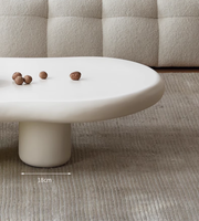 Meubles de salon en forme de nuage fabriqués sur mesure Ensemble de table basse en PRF solide pour un usage domestique blanc beige Hôtel Villa