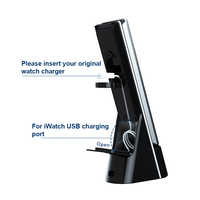 Station de recharge sans fil 3 en 1 Lampe de bureau LED avec réveil Lumière de protection des yeux Conception magnétique et multifonctionnelle