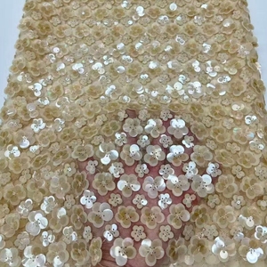 New Bling Bling đầy màu sắc sequin hoa lá vải ren - Product Image 1
