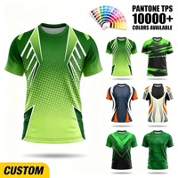 T-shirt à manches courtes pour homme avec impression Chevron personnalisée OEM ODM, impression par sublimation, impression 3D sur toute la surface, pour l'entraînement