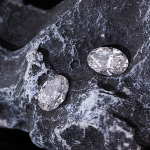 เครื่องประดับเพชร CVD ขายส่ง 2 กะรัต รูปทรงวงรี สี D ความสะอาด VVS2 พร้อมตัวเรือนเพชร CVD ราคาขายส่ง - Product Image 2