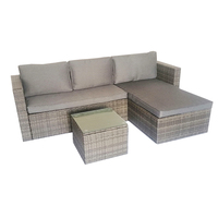 Fabrik Günstige Prägnante Stil Outdoor Garten Freizeit Patio Möbel Set Rattan Wicker Ecksofa Stuhl und Couch tisch