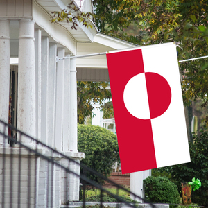 Venta al por mayor de la <span class=keywords><strong>bandera</strong></span> nacional de <span class=keywords><strong>Groenlandia</strong></span> 3x5 pies de fibra de poliéster colgante al Aire Libre Verde todo el país entrega rápida personalizada - Product Image 5