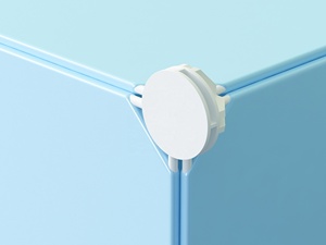 Armoire modulaire pliable, structure robuste, <span class=keywords><strong>étagère</strong></span>s en <span class=keywords><strong>plastique</strong></span> PP à double niveau pour une utilisation en garde-robe - Product Image 5