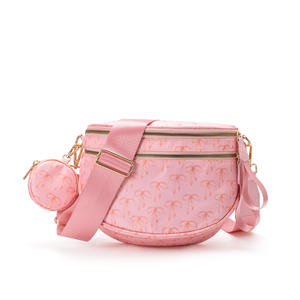 Tas Selempang Desain Khusus untuk Perjalanan, Tas Dada, Tas Pinggang Wanita Motif Kotak-kotak Bahan Nilon, Tas Pinggang Wanita, Tas Selempang Wanita - Product Image 1