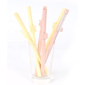 Per uso alimentare BPA gratis semplice Logo personalizzato succo di caffè sostitutiva per bambini paglia di Silicone - Product Image 3