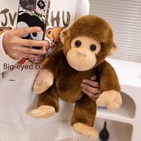 Vente directe usine – Peluche singe aux grands yeux réalistes, tendance, en tissu doux et respectueux de la peau, avec rembourrage durable – Cadeau d'anniversaire