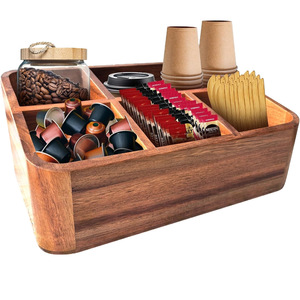 Caja de almacenamiento de madera para cápsulas de café y tazas de té, 4 capas, gran capacidad, almacenamiento de cápsulas de café - Product Image 2