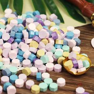 Grain de timbre de cire à cacheter de 131 couleurs pour le mariage, perles de sceau de cire de la fonte 500G d'enveloppe - Product Image 4