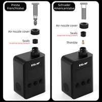 Pompe à air électrique portable pour vélo en alliage d'aluminium 150 PSI avec adaptateur de valve et batterie rechargeable 500 mAh