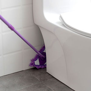 Yimijia Triangle Chenille Mop Purple Extendable For Kitchen Bathroom Floor Cleaning - Product Image 4