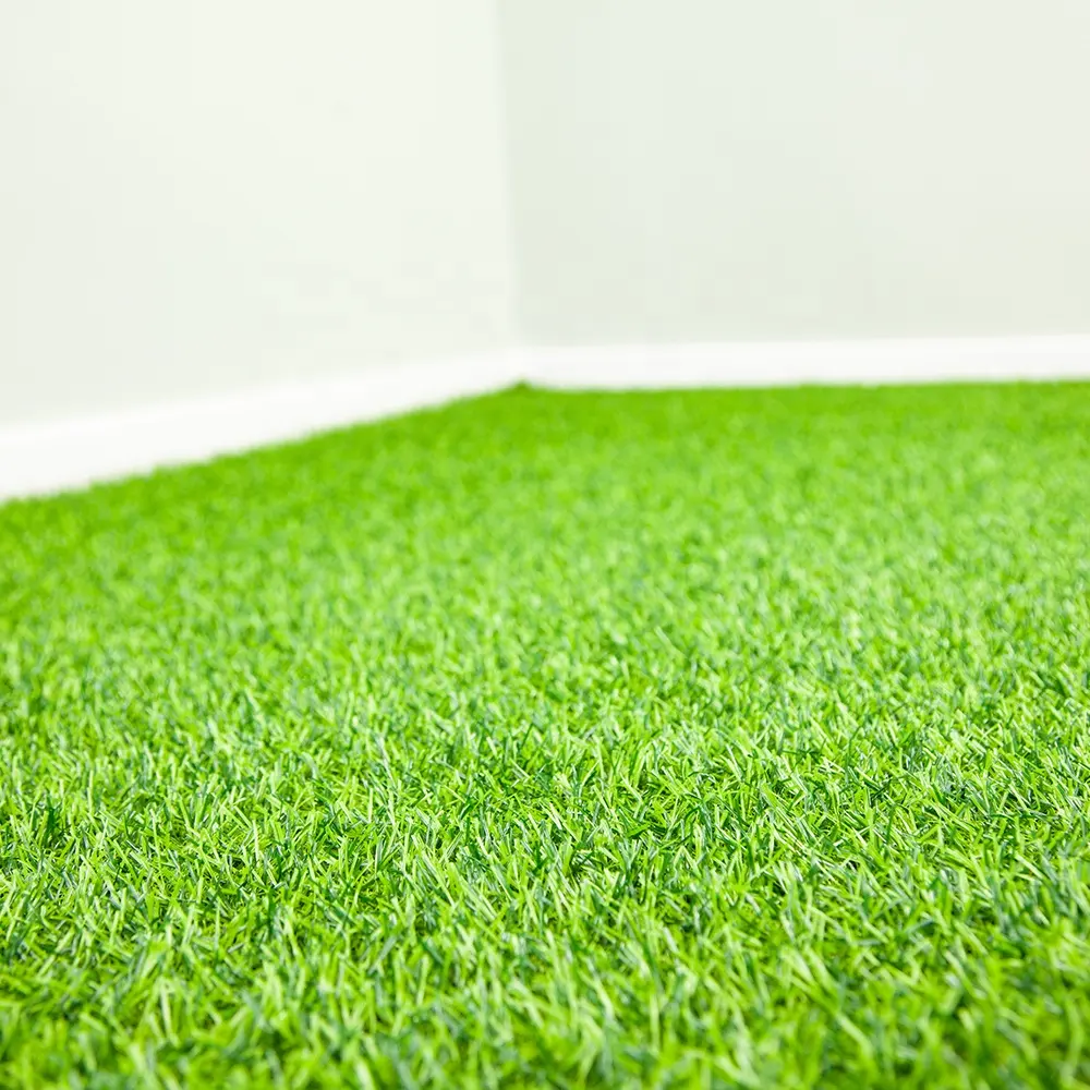 Tanaman lanskap simulasi, rumput buatan evergreen dalam ruangan untuk atap taman