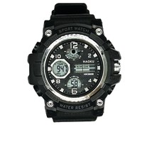 Jam Tangan Sport Tahan Air Merk LOQNCE Dropshipping Stopwatch Alarm 98007 Jam Digital Quartz Fashion Muda untuk Pria