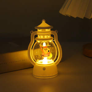 Décoration de Noël faite à la main petite lampe à huile lanterne tempête portable pour habillage de bureau pour les soins aux personnes âgées du centre commercial de fenêtre - Product Image 2