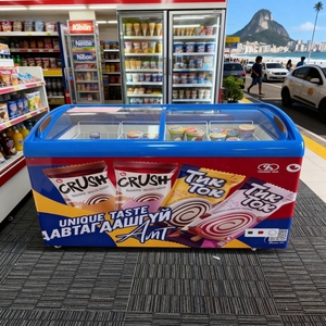 Vitrine de présentation de crème glacée en verre trempé, congélateurs de supermarché, <span class=keywords><strong>congélateur</strong></span> horizontal - Product Image 2