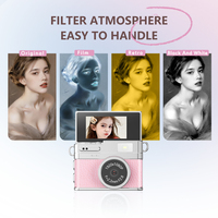 Cámara Digital CCD de Alta Gama, Portátil, para Fotos y Vídeos, Diseño Retro, Mini Cámara Tipo Colgante, Material ABS