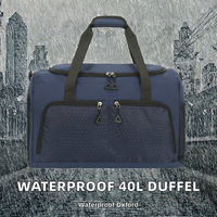 Sac de sport pliable imperméable et léger 40L avec compartiments sec/humide, sac à dos de gym écologique antivol pour voyage