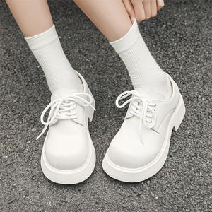 Produttore personalizzato Private Label Chunky <span class=keywords><strong>Derby</strong></span> taglie 46 in pelle sintetica con lacci spessi Sole donne uomini plateau <span class=keywords><strong>Derby</strong></span> scarpe per - Product Image 3