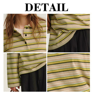 Custom High Quality 100% Cotton Retro <b>Long</b>-<b>Sleeved</b> Unisex <b>Button</b>-Down <b>T</b>-<b>Shirt</b> Character Pattern Worsted Quick Dry Breathable - Product Image 6