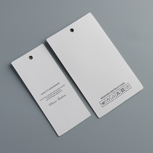 Mới đến tùy chỉnh logo dập nổi thẻ giấy tái chế thẻ may mặc giấy treo thẻ kinh doanh thẻ treo thẻ - Product Image 4