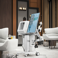 Analyseur de peau 3D UV professionnel, version informatique, miroir intelligent, caméra HD, IA, LED, analyse automatique du visage, 15 types de peau