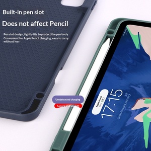 Étui pour <span class=keywords><strong>iPad</strong></span> avec support pour stylet, coque fine en TPU, Smart Cover pour <span class=keywords><strong>iPad</strong></span> <span class=keywords><strong>Pro</strong></span> 13 11 Air 10.9 Mini 7, support pliable à trois volets, protection et refroidissement - Product Image 2
