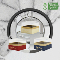 Boîtes en carton kraft pour cadeaux, petites boîtes d'emballage pour cadeaux de fête, petites boîtes à cadeaux avec couvercle transparent pour bijoux