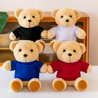 Cadeaux promotionnels personnalisés pour la Saint-Valentin, ours en peluche mignon avec logo et couleur personnalisés, ours en peluche avec t-shirt