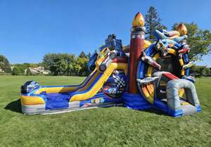 Castillo Inflable con Tobogán <span class=keywords><strong>de</strong></span> Carreras, Casa <span class=keywords><strong>de</strong></span> Brinco Inflable Comercial, Castillo Inflable con <span class=keywords><strong>Parque</strong></span> Acuático - Product Image 5