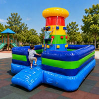 Tour d'escalade gonflable commerciale pour événements extérieurs – Jeu de défi d'escalade