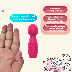 Mini vibrador AV portátil (USB recargable a prueba de agua) 6 velocidades 5 intensidades de pulso para orgasmo de estimulación de coqueteo de mujeres - Product Image 2