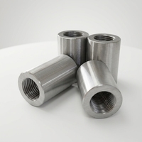 45 #   Coupleur de barres d'armature fileté en acier au carbone 12-40, manchon de connexion pour barres d'armature, coupleur de raccordement pour barres d'armature pour la construction