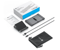 IClever BK08 Keyboard BT portabel, dengan Keyboard lipat Touchpad dengan dudukan untuk iPad, iPhone, Smartphone, Laptop, Tablet
