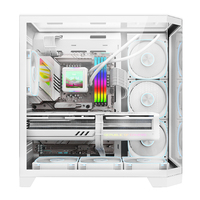 AntarcChill OEM ODM Tempered Glass ATX M-ATX ITX White Gaming Pc Case Cpu Gamer Cabinet Computer Cases Towers
