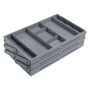 Organizador de cajones de maquillaje para joyería de tocador, bandeja de almacenamiento de 2/3 niveles, caja organizadora de herramientas de escritorio plegable ajustable extensible - Product Image 3