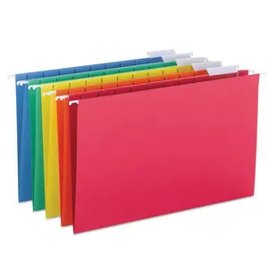 25 pak kotak berkas gantung ukuran huruf A4 berbagai warna File suspensi kustom perlengkapan kantor