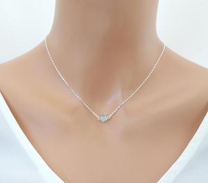 Collar de Aguamarina Natural para mujer, joyería de piedras preciosas, regalo de March, piedra de nacimiento, colgante de cuentas de cristal - Product Image 3